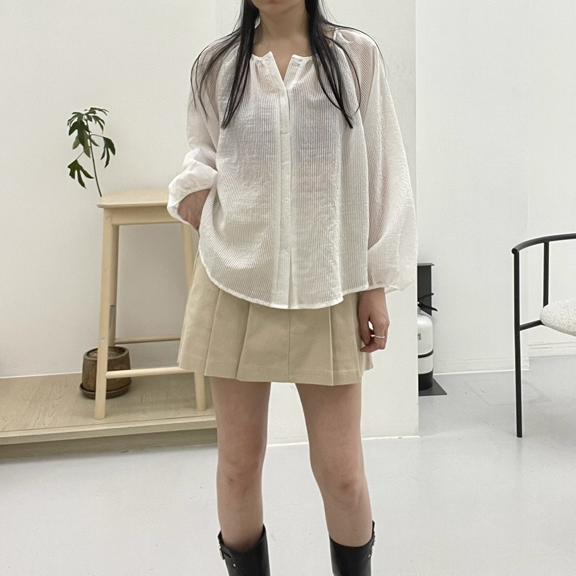 ALLVIBE韓國直郵㊣東大門實拍女裝新品職業25春夏襯衫蕾絲衫ALLVIBE襯衫/蕾絲衫