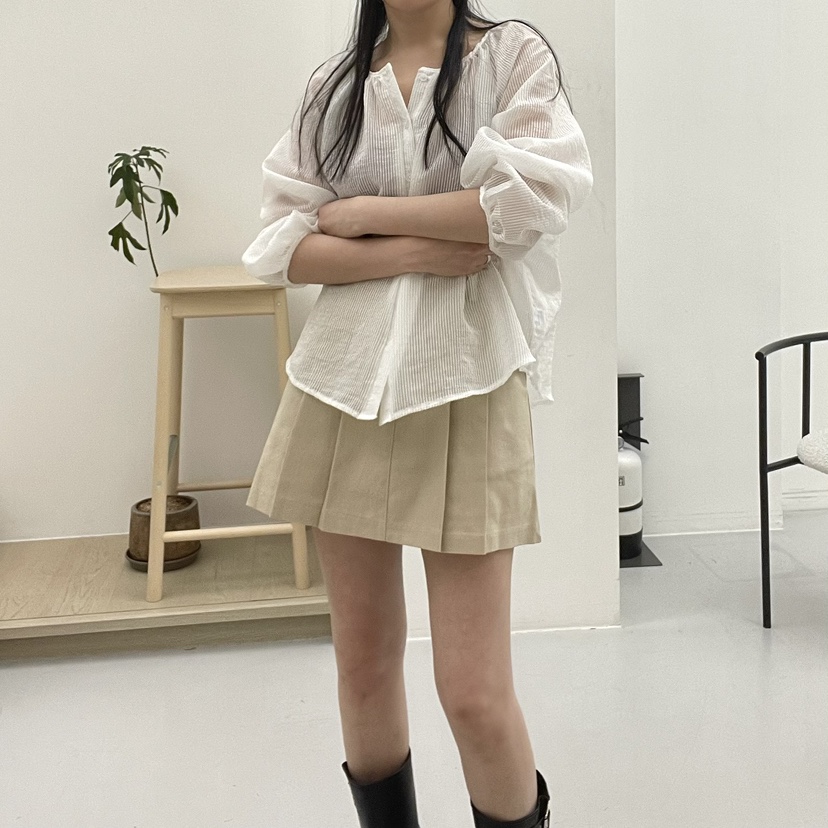 ALLVIBE韓國直郵㊣東大門實拍女裝新品職業25春夏襯衫蕾絲衫ALLVIBE襯衫/蕾絲衫