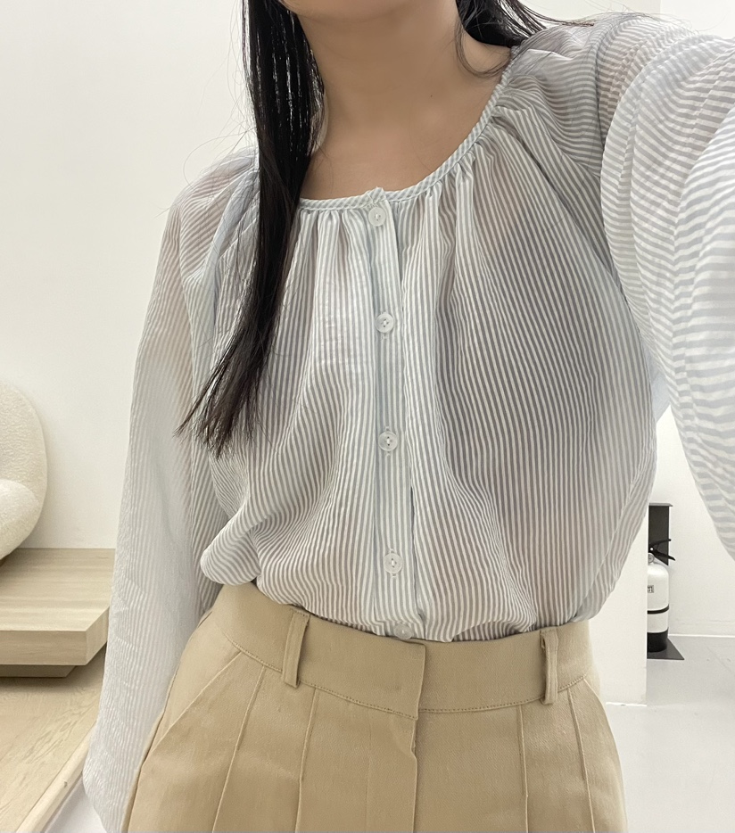 ALLVIBE韓國直郵㊣東大門實拍女裝新品職業25春夏襯衫蕾絲衫ALLVIBE襯衫/蕾絲衫