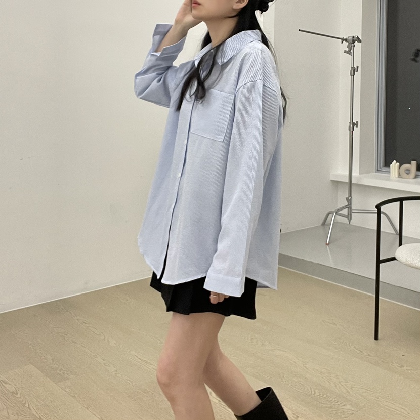 ALLVIBE直郵韓國代購㊣女裝新品人氣時尚熱賣推薦襯衫蕾絲衫ALLVIBE襯衫/蕾絲衫