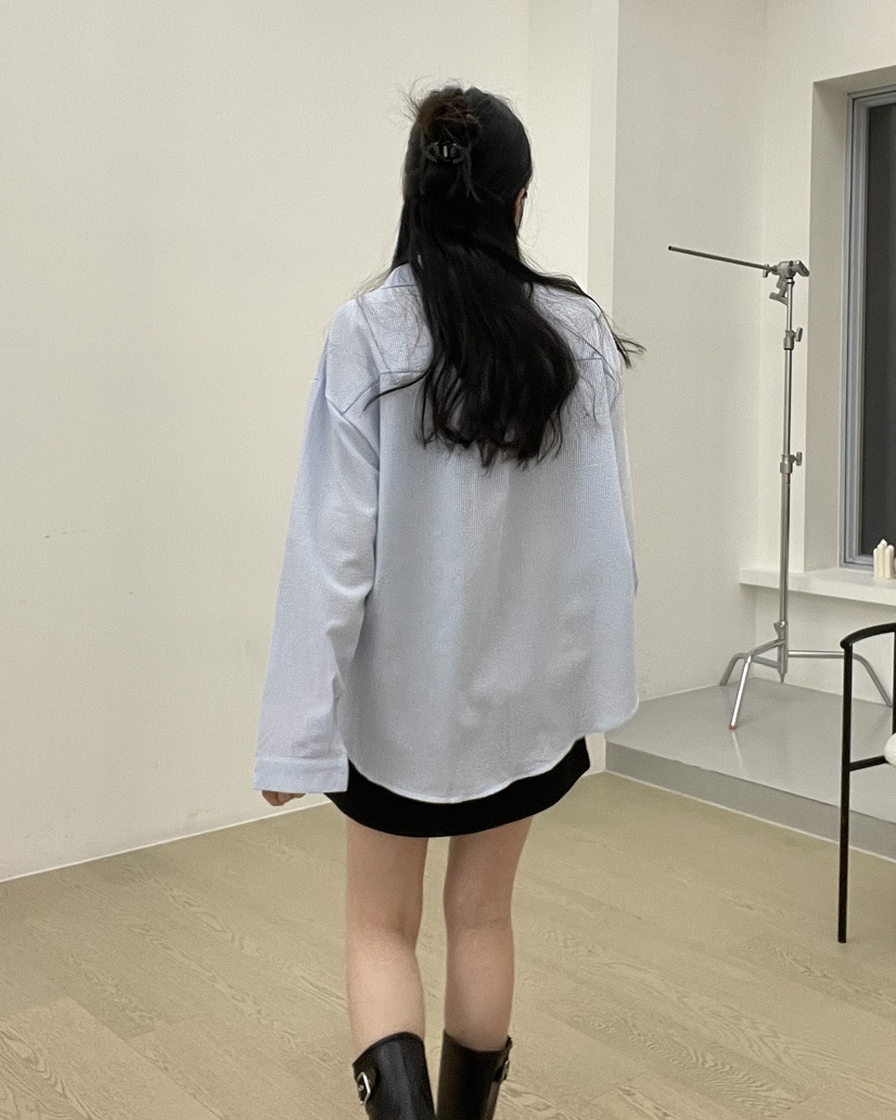 ALLVIBE直郵韓國代購㊣女裝新品人氣時尚熱賣推薦襯衫蕾絲衫ALLVIBE襯衫/蕾絲衫