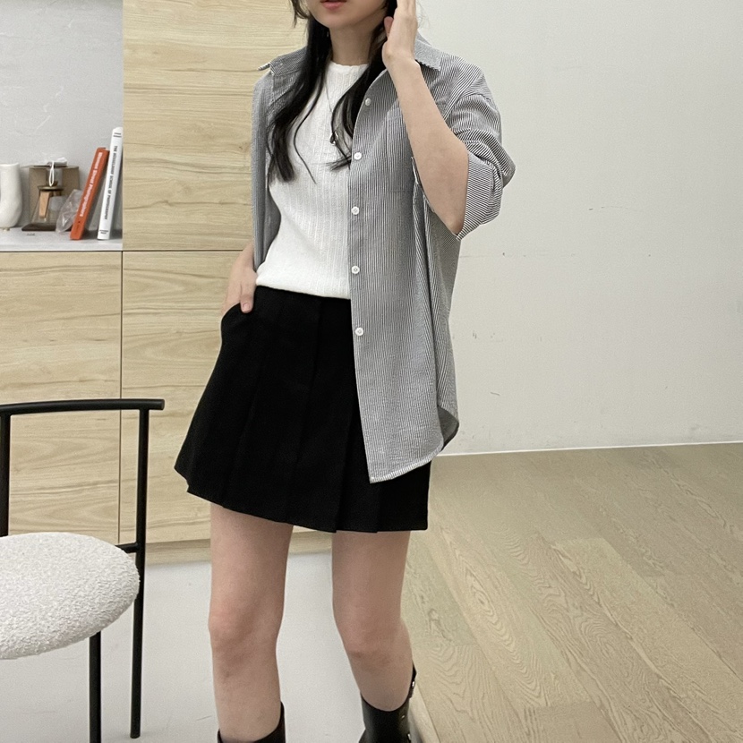 ALLVIBE直郵韓國代購㊣女裝新品人氣時尚熱賣推薦襯衫蕾絲衫ALLVIBE襯衫/蕾絲衫