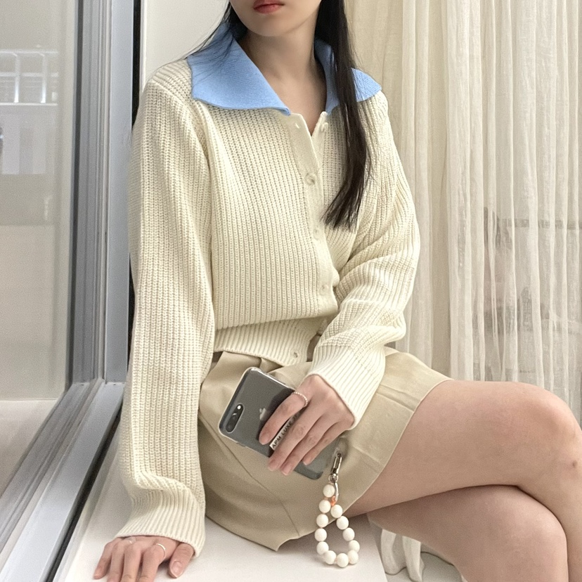 ALLVIBE直郵韓國代購㊣女裝新品職業熱賣時尚人氣25春夏針織衫ALLVIBE針織衫