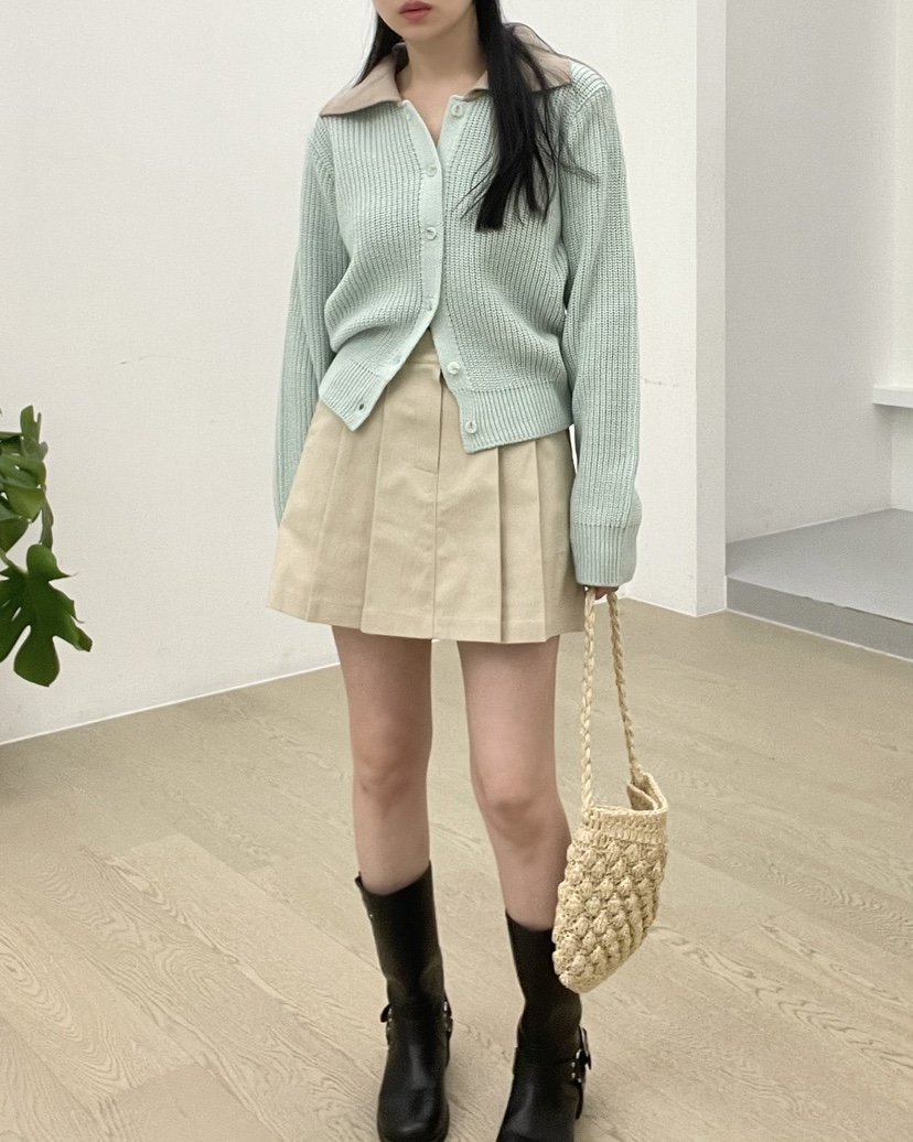 ALLVIBE直郵韓國代購㊣女裝新品職業熱賣時尚人氣25春夏針織衫ALLVIBE針織衫