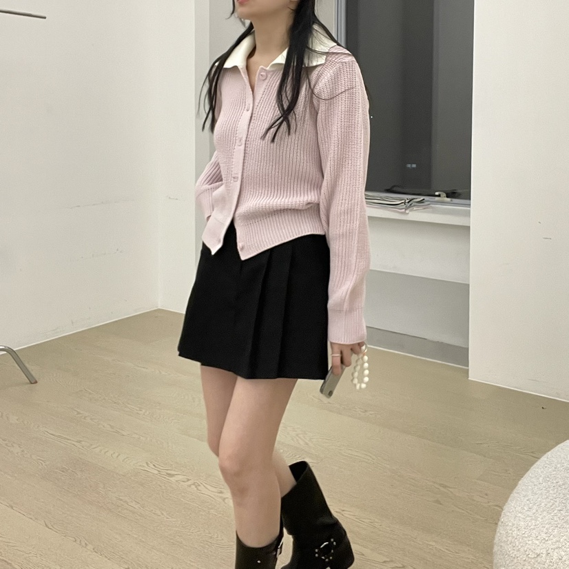 ALLVIBE直郵韓國代購㊣女裝新品職業熱賣時尚人氣25春夏針織衫ALLVIBE針織衫