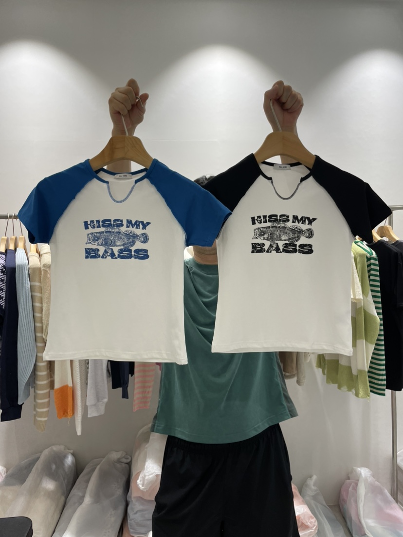 ALLVIBE韓國直郵㊣東大門實拍女裝新品時尚休閑T恤Sale折扣ALLVIBET恤