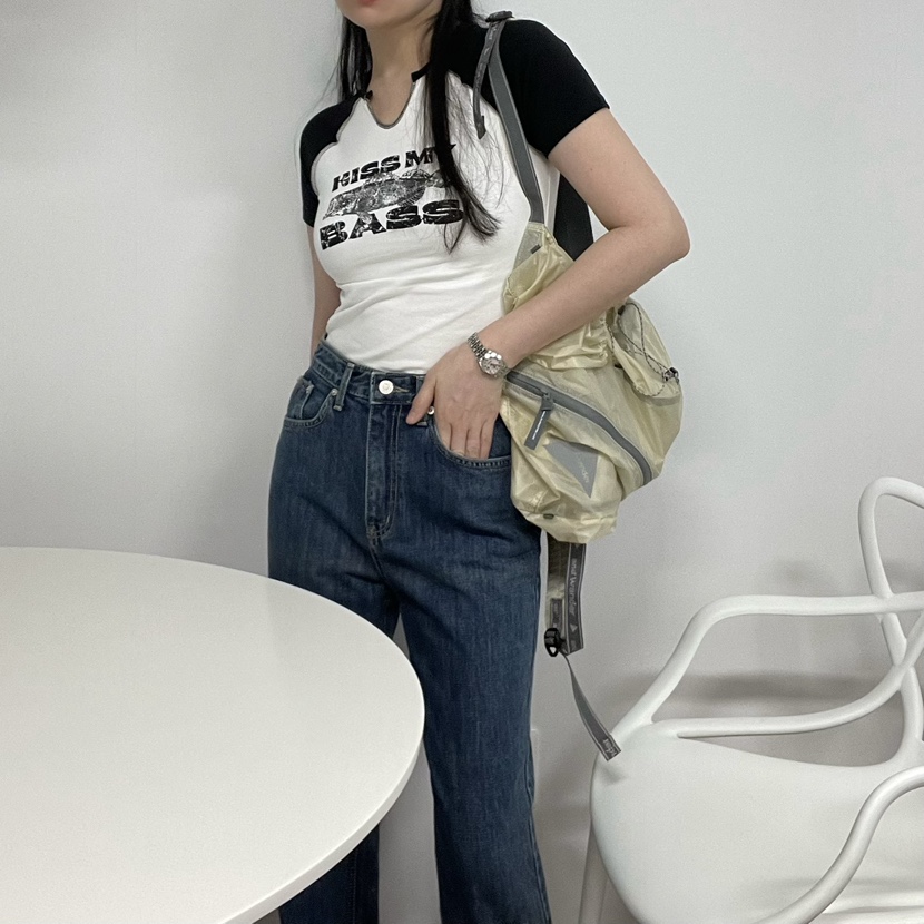 ALLVIBE韓國直郵㊣東大門實拍女裝新品時尚休閑T恤Sale折扣ALLVIBET恤