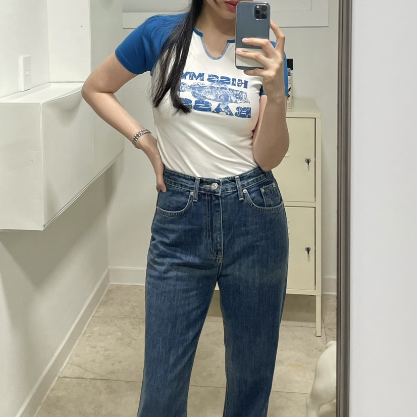 ALLVIBE韓國直郵㊣東大門實拍女裝新品時尚休閑T恤Sale折扣ALLVIBET恤