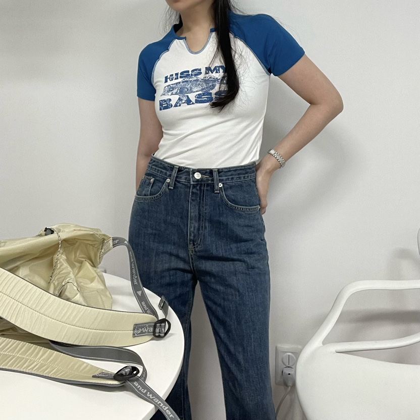 ALLVIBE韓國直郵㊣東大門實拍女裝新品時尚休閑T恤Sale折扣ALLVIBET恤圖色2