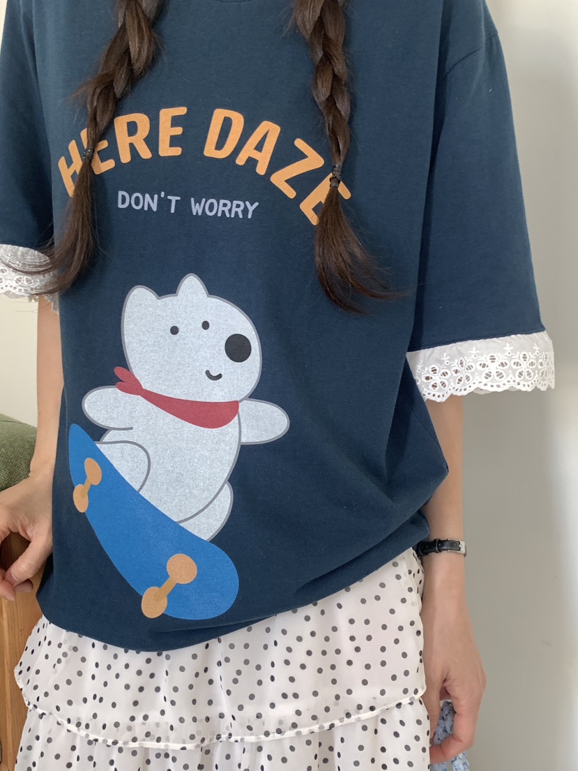PARSLEY韓國直郵㊣東大門實拍女裝新品時尚人氣推薦休閑T恤DazeT恤