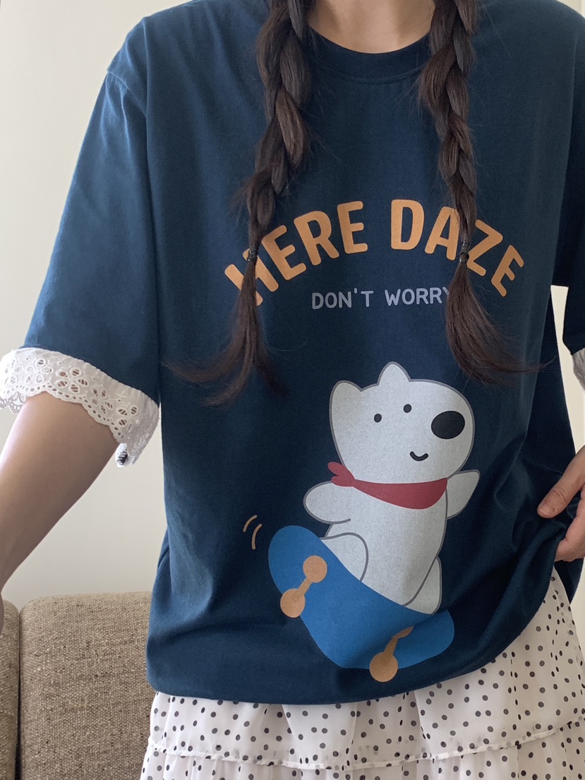 PARSLEY韓國直郵㊣東大門實拍女裝新品時尚人氣推薦休閑T恤DazeT恤
