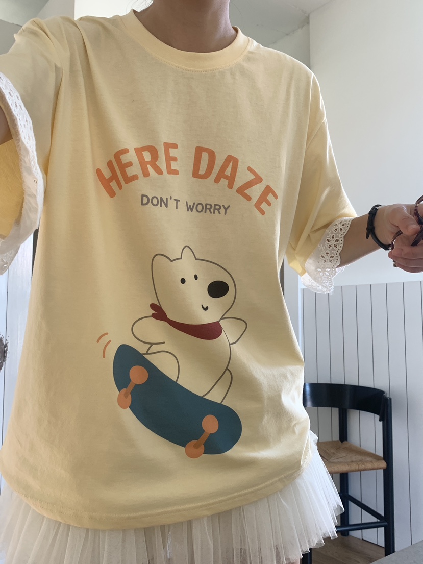 PARSLEY韓國直郵㊣東大門實拍女裝新品時尚人氣推薦休閑T恤DazeT恤