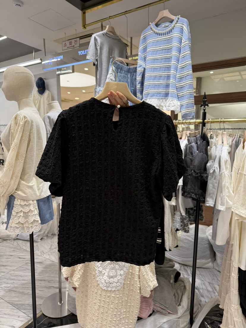 BE&amp;BE韓國直郵㊣女裝新品時尚休閑熱賣25春夏襯衫蕾絲衫BE&be襯衫/蕾絲衫