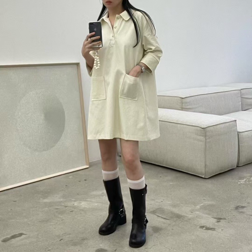 ALLVIBE韓國直郵㊣東大門實拍女裝新款時尚推薦職業休閑連衣裙ALLVIBE連衣裙