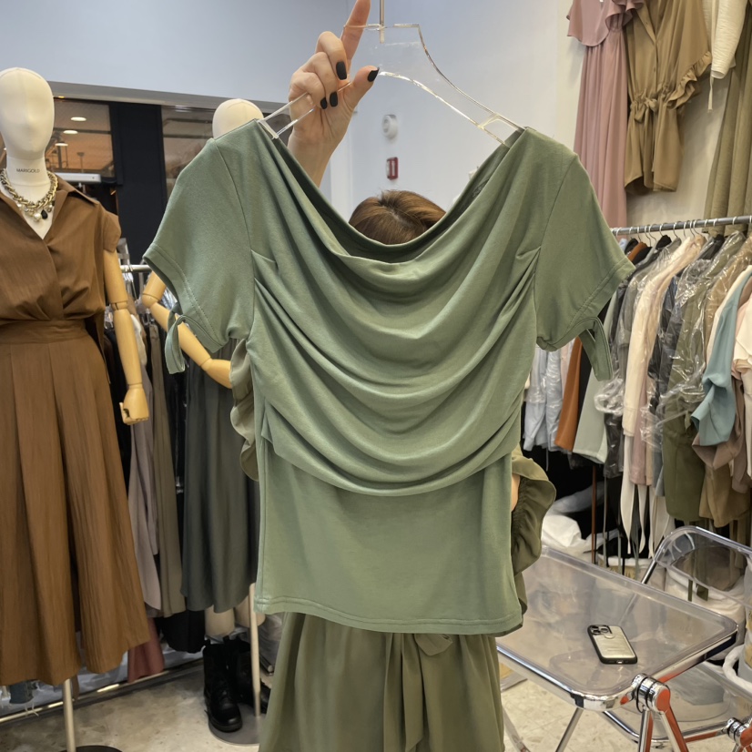 MARIGOLD直郵韓國代購㊣女裝新品人氣職業時尚25春夏休閑T恤MARIGOLDT恤