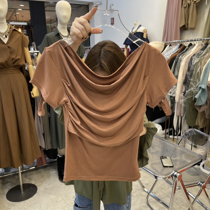 MARIGOLD直郵韓國代購㊣女裝新品人氣職業時尚25春夏休閑T恤MARIGOLDT恤圖色2