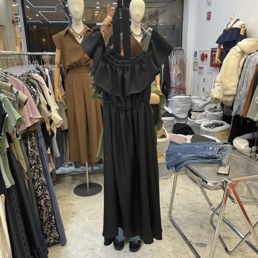 MARIGOLD韓國㊣直郵東大門代購女裝新品職業推薦連衣裙含腰帶MARIGOLD連衣裙圖色2