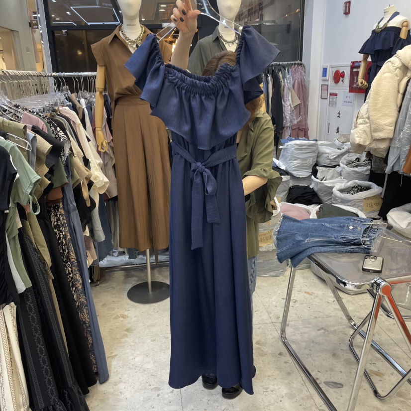 MARIGOLD韓國㊣直郵東大門代購女裝新品職業推薦連衣裙含腰帶MARIGOLD連衣裙圖色3