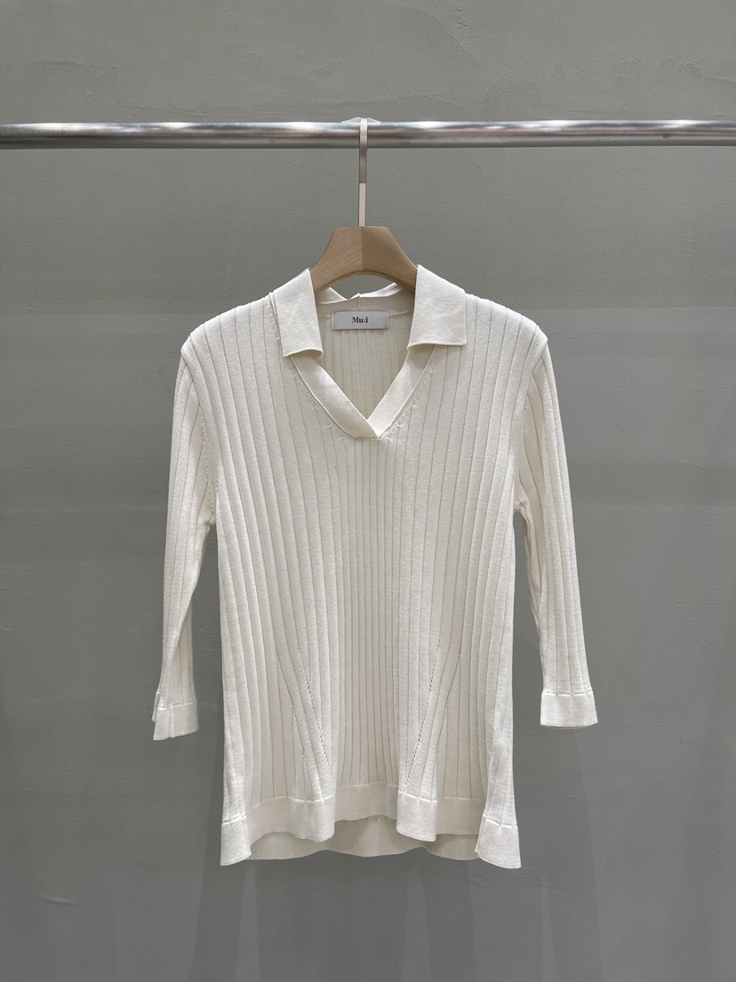 MU i直郵韓國代購㊣女裝新品25春夏時尚休閑推薦職業針織衫Mu:i-Q針織衫
