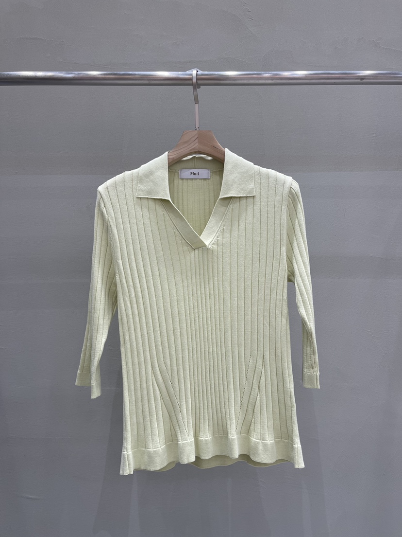 MU i直郵韓國代購㊣女裝新品25春夏時尚休閑推薦職業針織衫Mu:i-Q針織衫圖色2