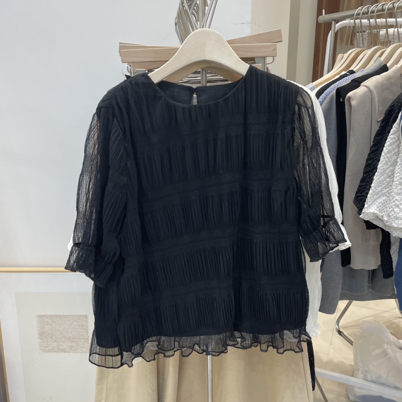 J&amp;C韓國直郵㊣女裝新品職業休閑人氣25春夏襯衫蕾絲衫J&C/J.BLANC襯衫/蕾絲衫圖色2
