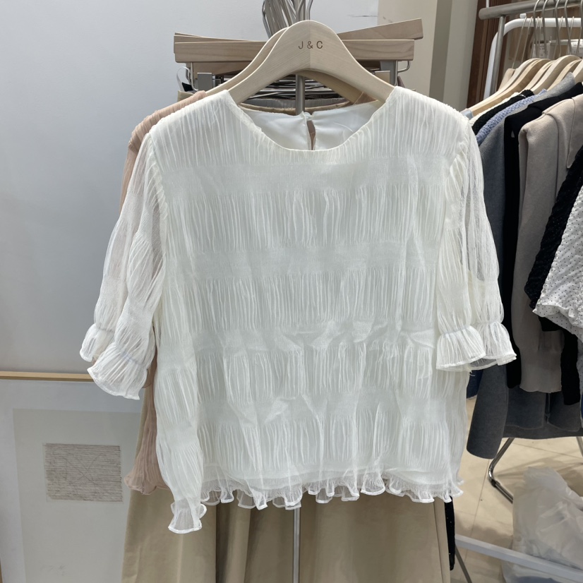 J&amp;C韓國直郵㊣女裝新品職業休閑人氣25春夏襯衫蕾絲衫J&C/J.BLANC襯衫/蕾絲衫圖色3