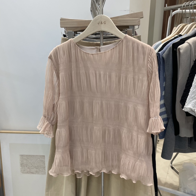 J&amp;C韓國直郵㊣女裝新品職業休閑人氣25春夏襯衫蕾絲衫J&C/J.BLANC襯衫/蕾絲衫圖色4