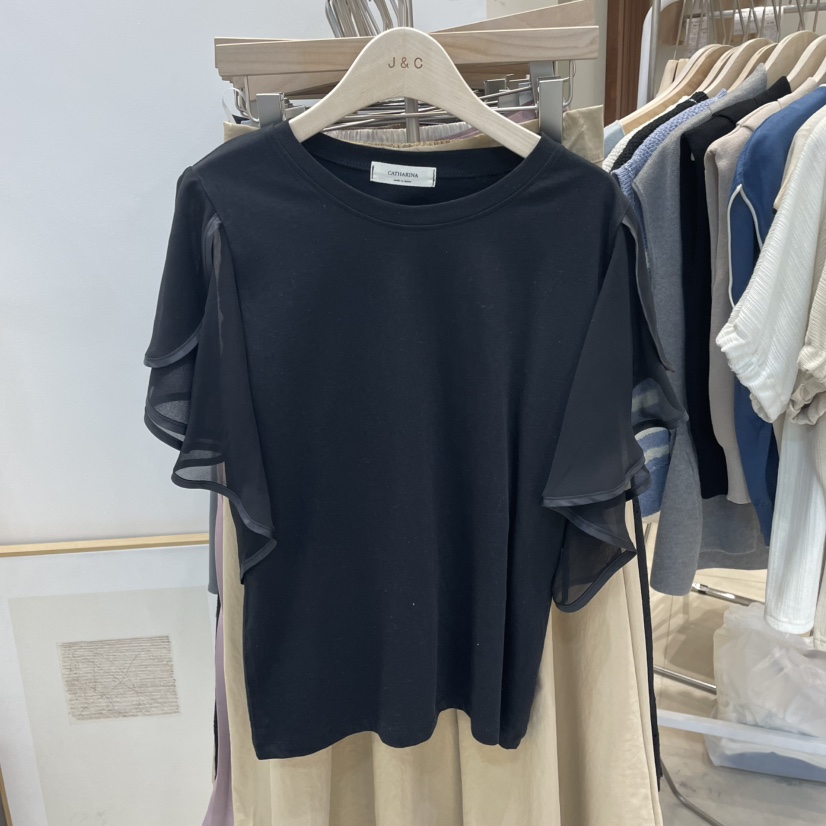 J&amp;C韓國直郵㊣東大門實拍女裝新款休閑25春夏職業時尚T恤J&C/J.BLANCT恤圖色2