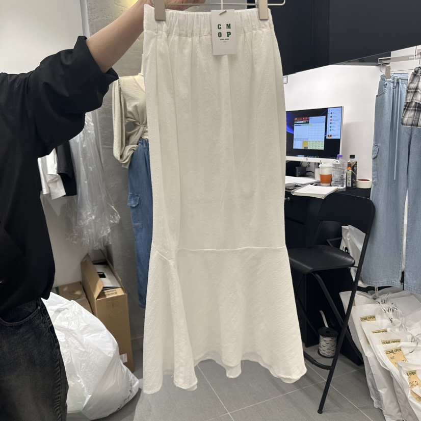 COME OPEN韓國直郵㊣女裝新品人氣時尚職業休閑25春夏長裙COME OPEN長裙