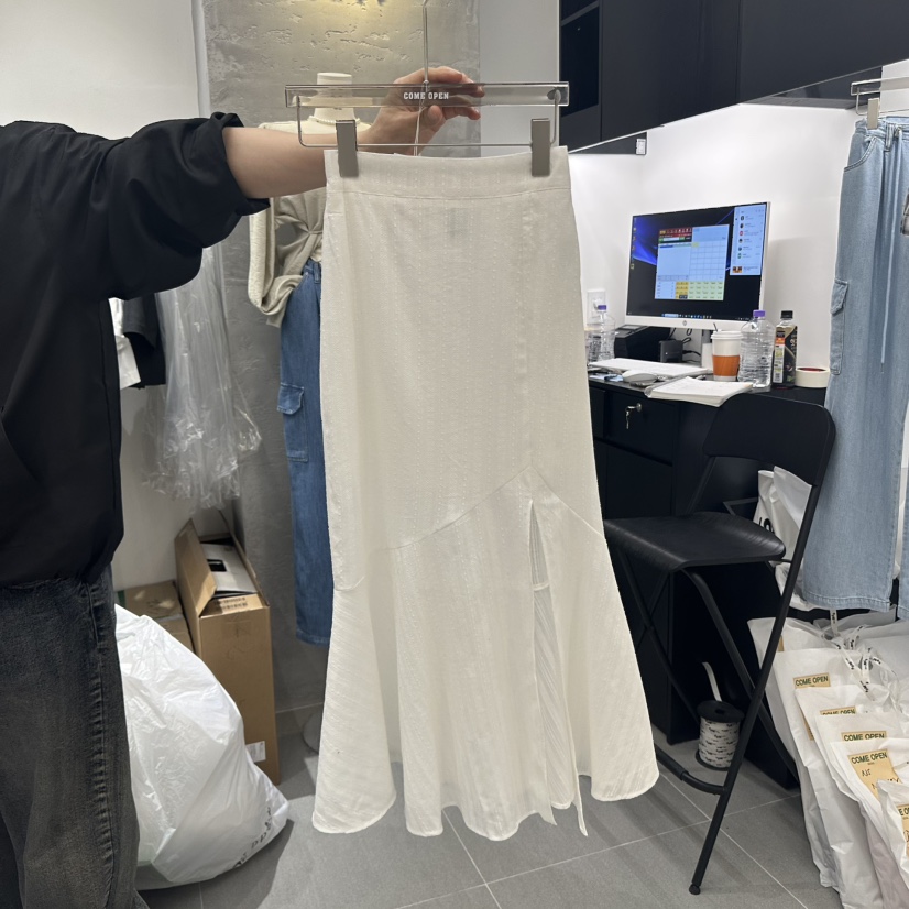 COME OPEN韓國直郵㊣女裝新品人氣時尚職業休閑25春夏長裙COME OPEN長裙