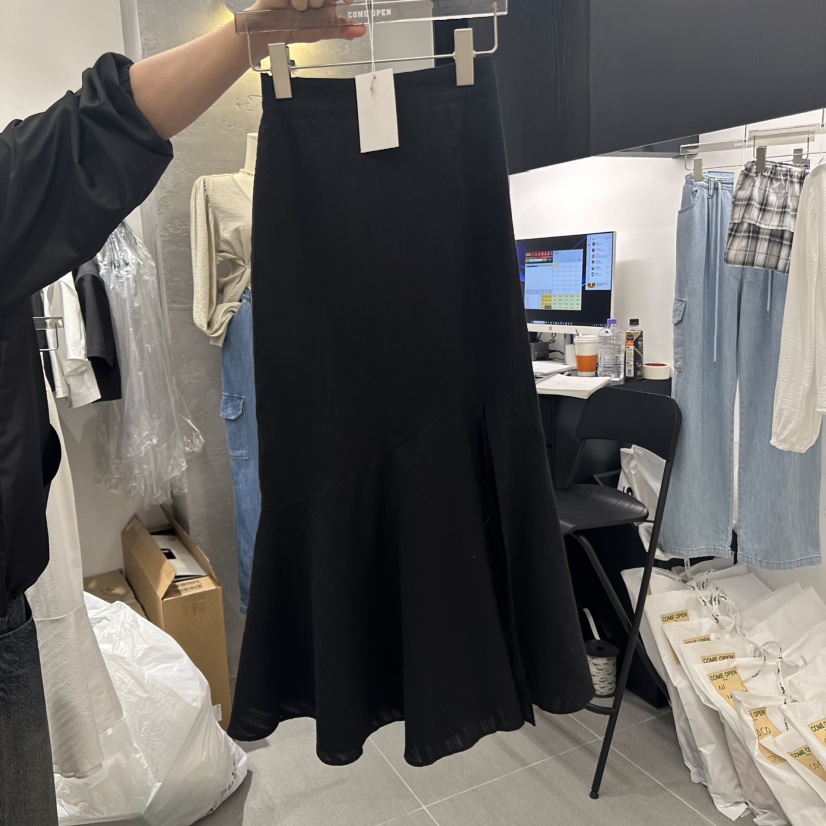 COME OPEN韓國直郵㊣女裝新品人氣時尚職業休閑25春夏長裙COME OPEN長裙圖色2