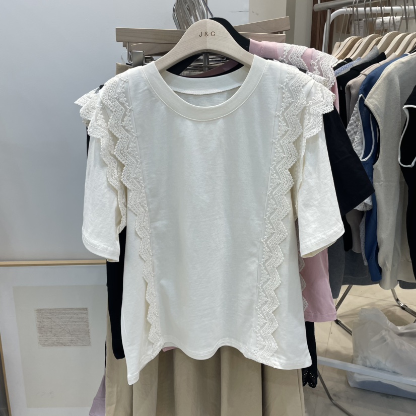 J&amp;C直郵韓國代購㊣女裝新品推薦職業熱賣休閑時尚人氣T恤J&C/J.BLANCT恤圖色2