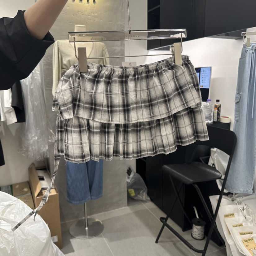 COME OPEN韓國直郵㊣東大門實拍女裝新品推薦25春夏休閑短裙COMP-(COME OPEN)短裙