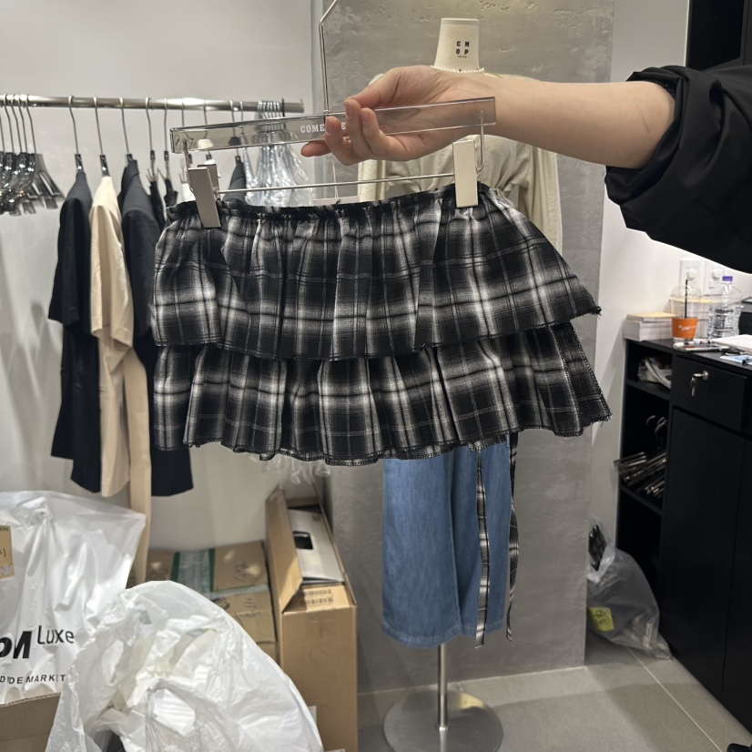 COME OPEN韓國直郵㊣東大門實拍女裝新品推薦25春夏休閑短裙COMP-(COME OPEN)短裙圖色2