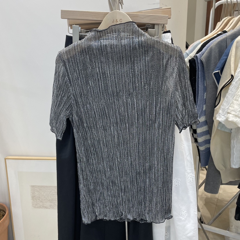 J&amp;C韓國直郵㊣女裝新品推薦休閑25春夏熱賣時尚人氣T恤J&C/J.BLANCT恤圖色2