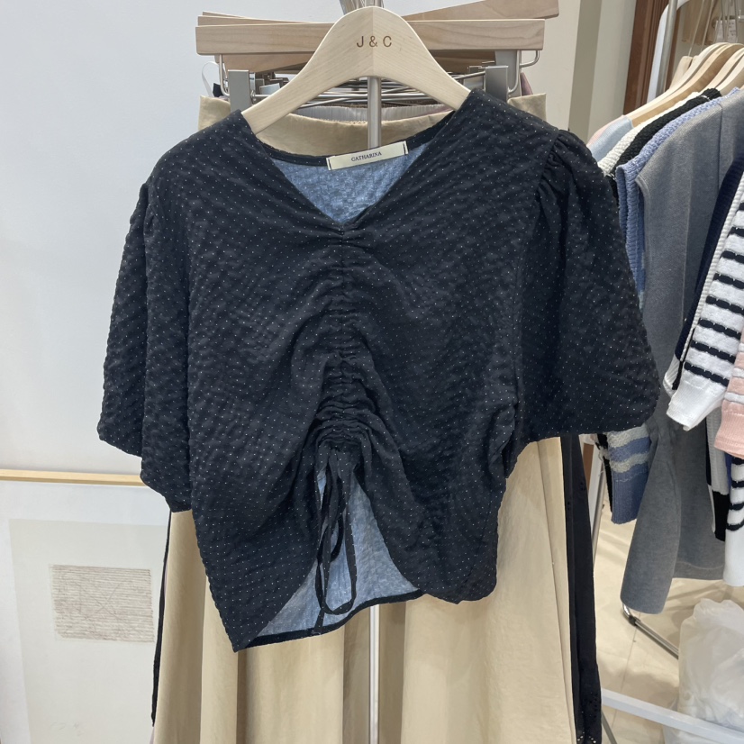 J&C直郵韓國代購㊣女裝新品人氣熱賣休閑職業襯衫蕾絲衫J&C/J.BLANC襯衫/蕾絲衫圖色2