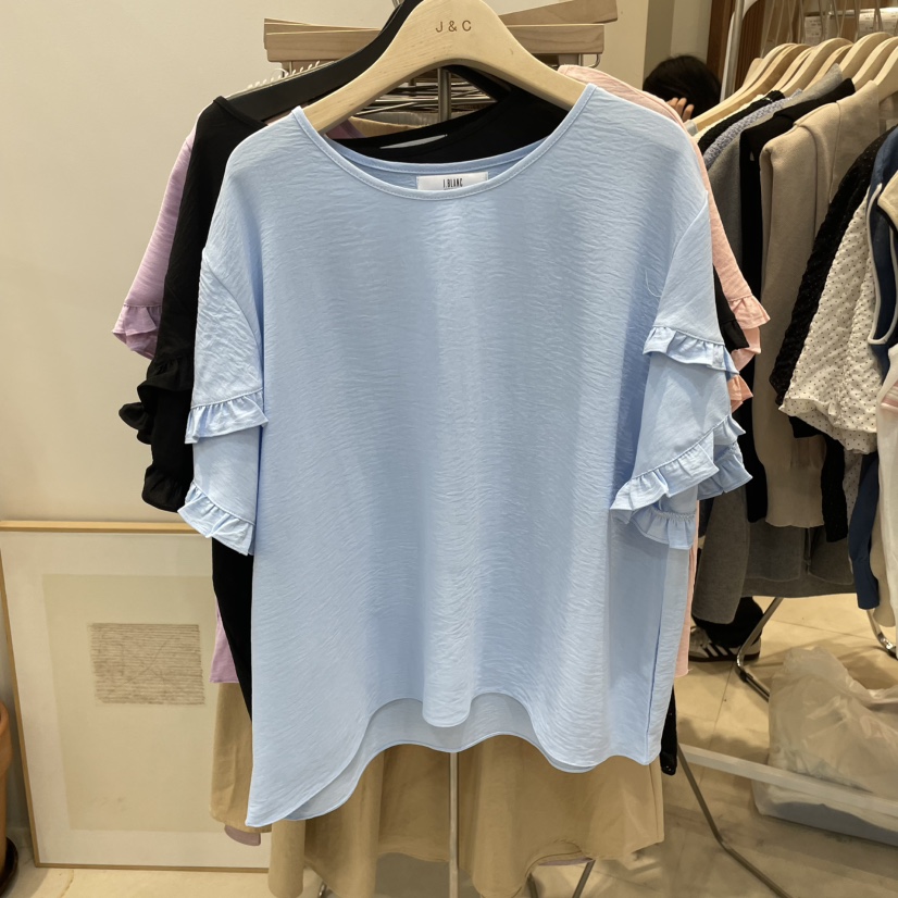 J&C直郵韓國代購㊣女裝新款職業人氣25春夏推薦休閑T恤J&C/J.BLANCT恤圖色3