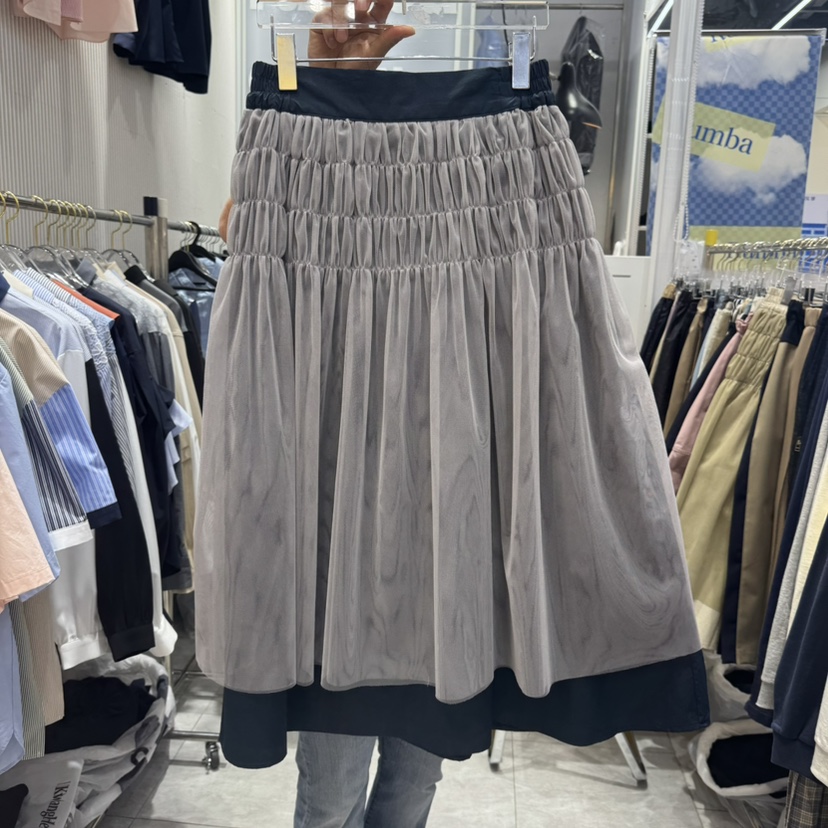 RUMBA直郵韓國代購㊣女裝新品職業推薦25春夏時尚半身裙中短裙RUMBA半身裙/中短裙