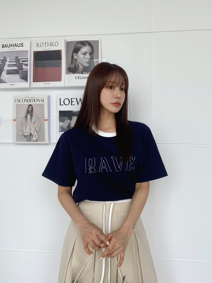 CLOTH韓國直郵㊣女裝新品25春夏時尚休閑熱賣人氣職業推薦T恤CLOTHT恤圖色2