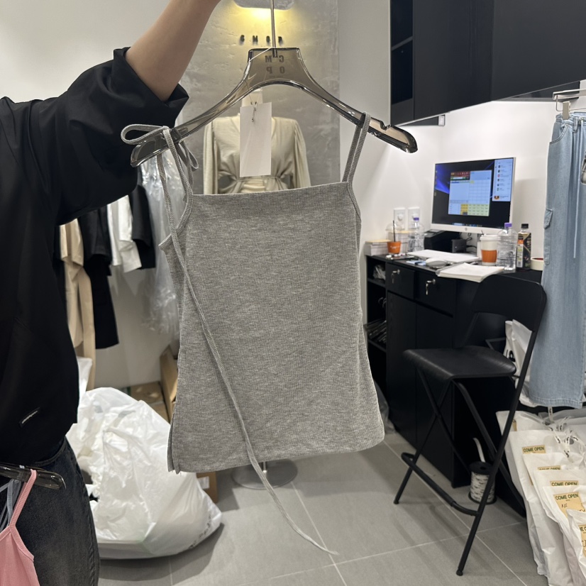 COME OPEN韓國㊣直郵東大門代購女裝新品熱賣25春夏吊帶背心COME OPEN吊帶/背心