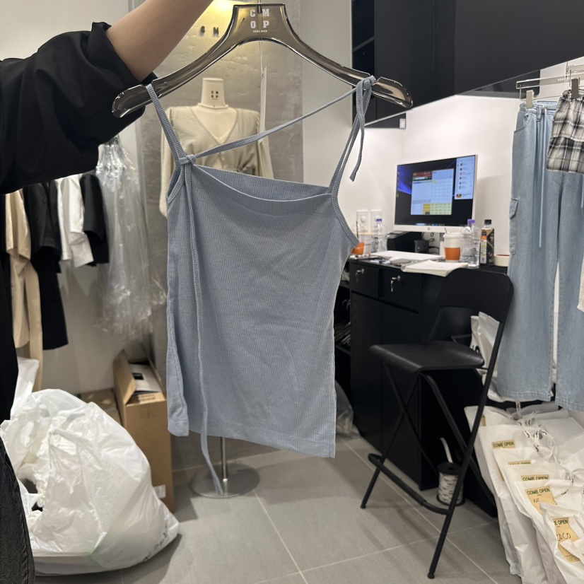 COME OPEN韓國㊣直郵東大門代購女裝新品熱賣25春夏吊帶背心COME OPEN吊帶/背心