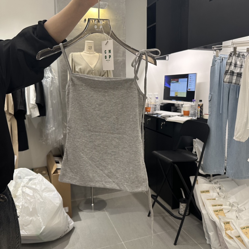 COME OPEN韓國㊣直郵東大門代購女裝新品熱賣25春夏吊帶背心COME OPEN吊帶/背心圖色2