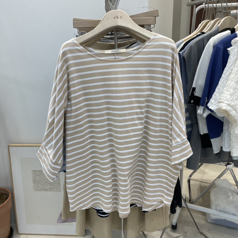 J&amp;C韓國直郵㊣女裝新品人氣推薦休閑時尚熱賣職業25春夏T恤J&C/J.BLANCT恤圖色1