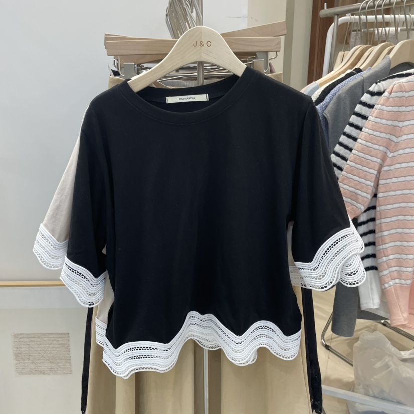J&C韓國㊣直郵東大門代購女裝新款職業熱賣推薦休閑T恤J&C/J.BLANCT恤