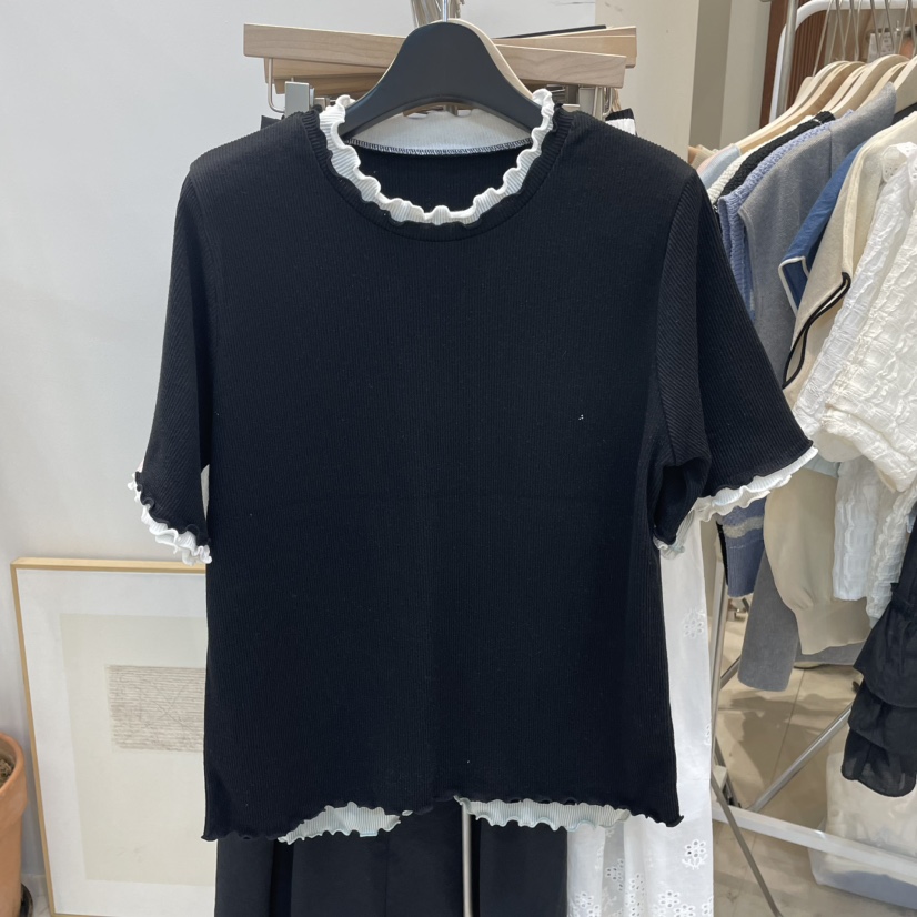 J&C韓國直郵㊣東大門實拍女裝新款熱賣25春夏職業休閑T恤J&C/J.BLANCT恤圖色3