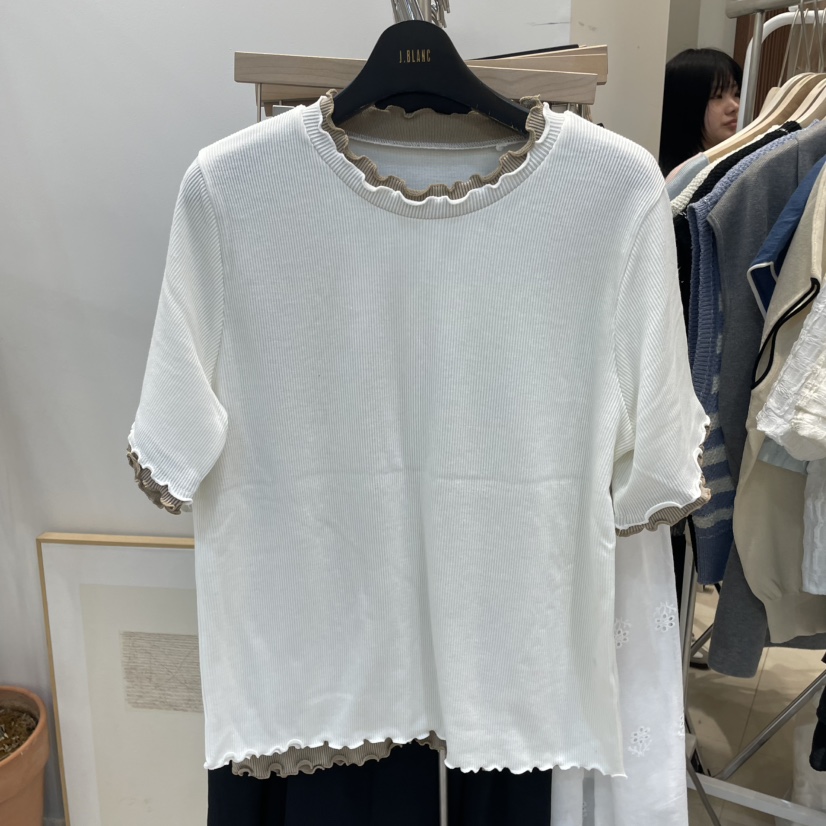 J&C韓國直郵㊣東大門實拍女裝新款熱賣25春夏職業休閑T恤J&C/J.BLANCT恤圖色4