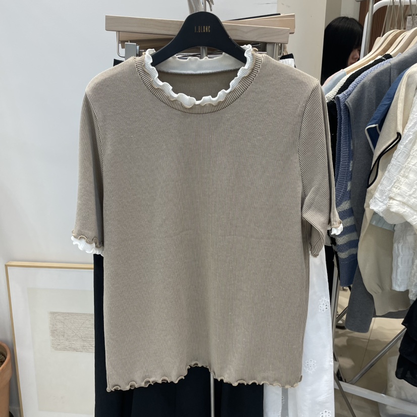J&C韓國直郵㊣東大門實拍女裝新款熱賣25春夏職業休閑T恤J&C/J.BLANCT恤圖色5