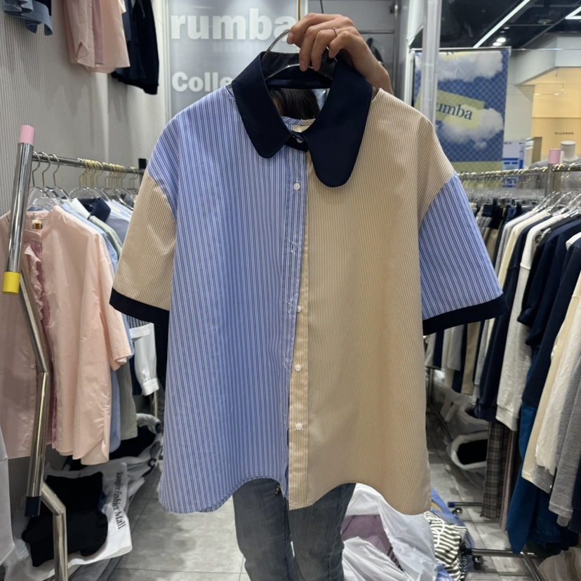 RUMBA直郵韓國代購㊣女裝新款推薦時尚25春夏職業襯衫蕾絲衫RUMBA襯衫/蕾絲衫圖色2