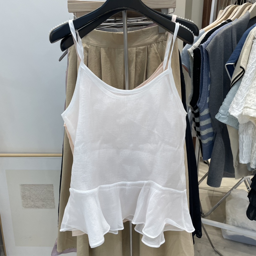 J&C韓國㊣直郵東大門代購女裝新品熱賣25春夏吊帶背心J&C/J.BLANC吊帶/背心
