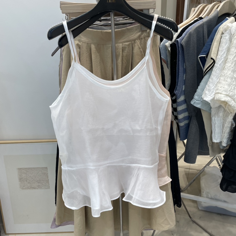 J&C韓國㊣直郵東大門代購女裝新品熱賣25春夏吊帶背心J&C/J.BLANC吊帶/背心